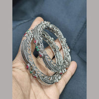 Pooja Bangles Oxidized Sterling Look Tribal Ethnic Bangle Set