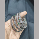 Pooja Bangles Oxidized Sterling Look Tribal Ethnic Bangle Set