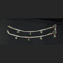 Pooja Bangles Rhodium Finish Sparkling Austrian Stone Payal \ Anklet 