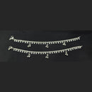 Pooja Bangles Rhodium Finish Sparkling Austrian Stone Payal \ Anklet 