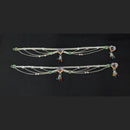 Pooja Bangles Rhodium Finish Sparkling Austrian Stone Payal \ Anklet 