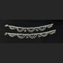 Pooja Bangles Rhodium Finish Sparkling Austrian Stone Payal \ Anklet 
