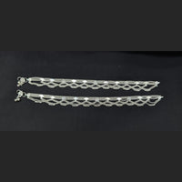 Pooja Bangles Rhodium Finish Sparkling Austrian Stone Payal \ Anklet 