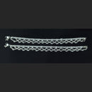 Pooja Bangles Rhodium Finish Sparkling Austrian Stone Payal \ Anklet 