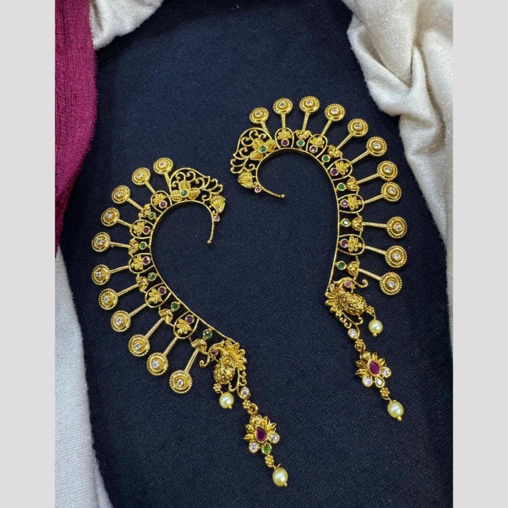 Pooja Bangles Pota Stone and Pearl Traditional Ear Cuff