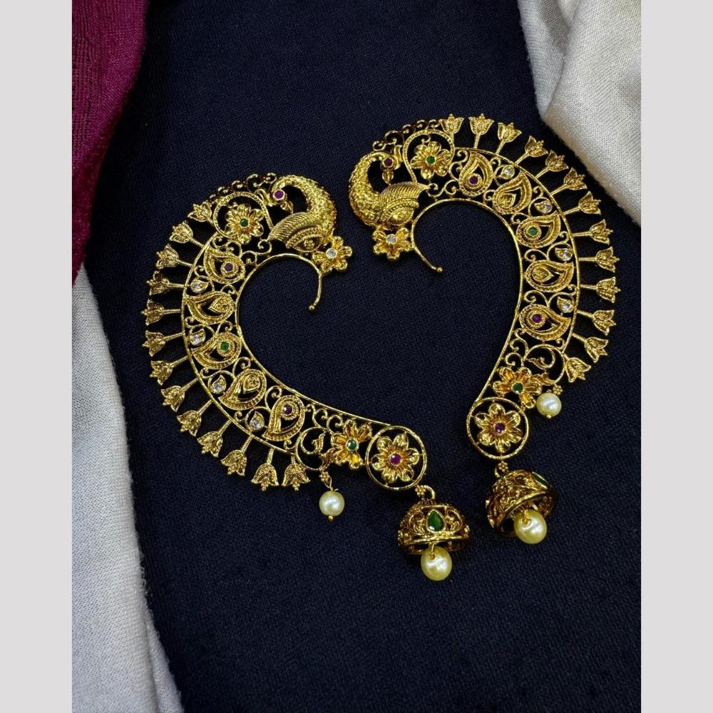 Pooja Bangles Pota Stone and Pearl Traditional Ear Cuff