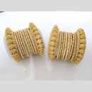 Pooja Bangles Elegant Pota Stone And Pearl Bangles Set