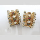 Pooja Bangles Elegant Pota Stone And Pearl Bangles Set