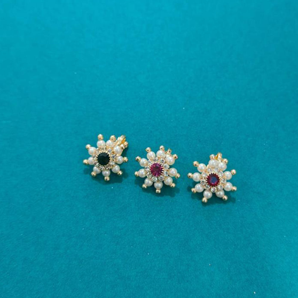 Pooja Bangles Ethnic Charm Pearl Nose Pin