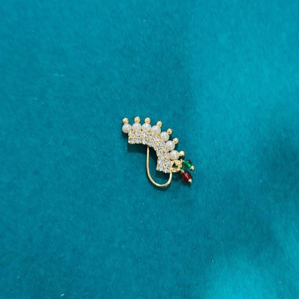 Pooja Bangles Ethnic Charm Pearl Nose Pin