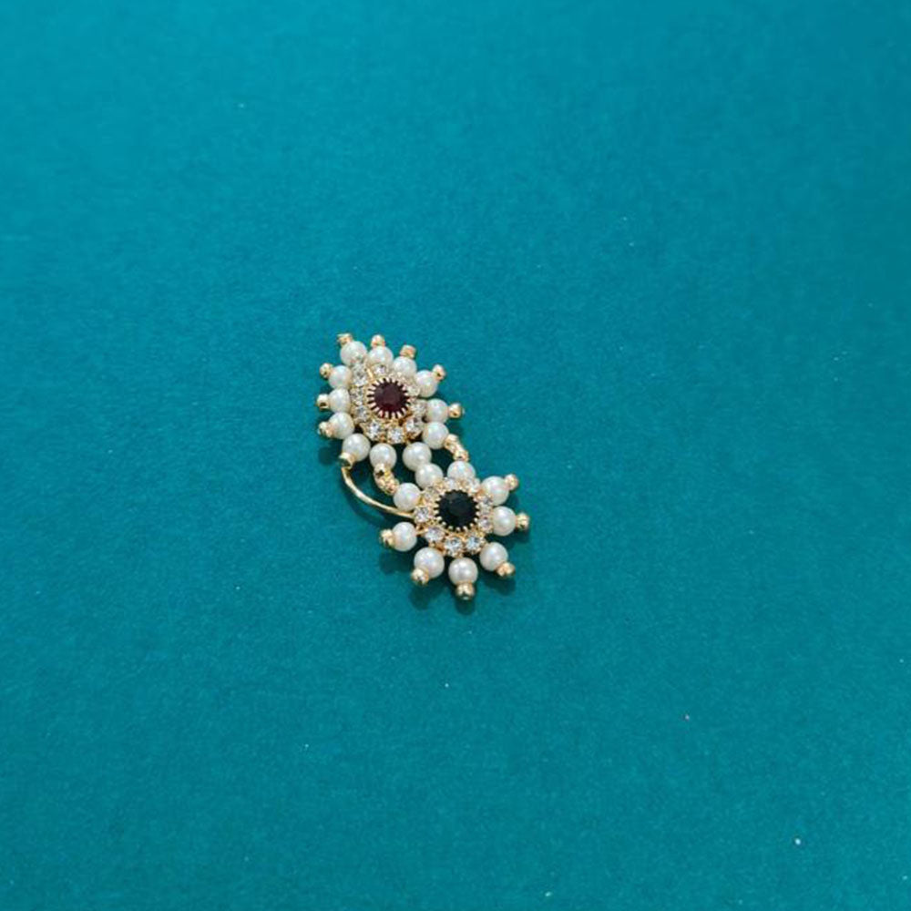 Pooja Bangles Ethnic Charm Pearl Nose Pin