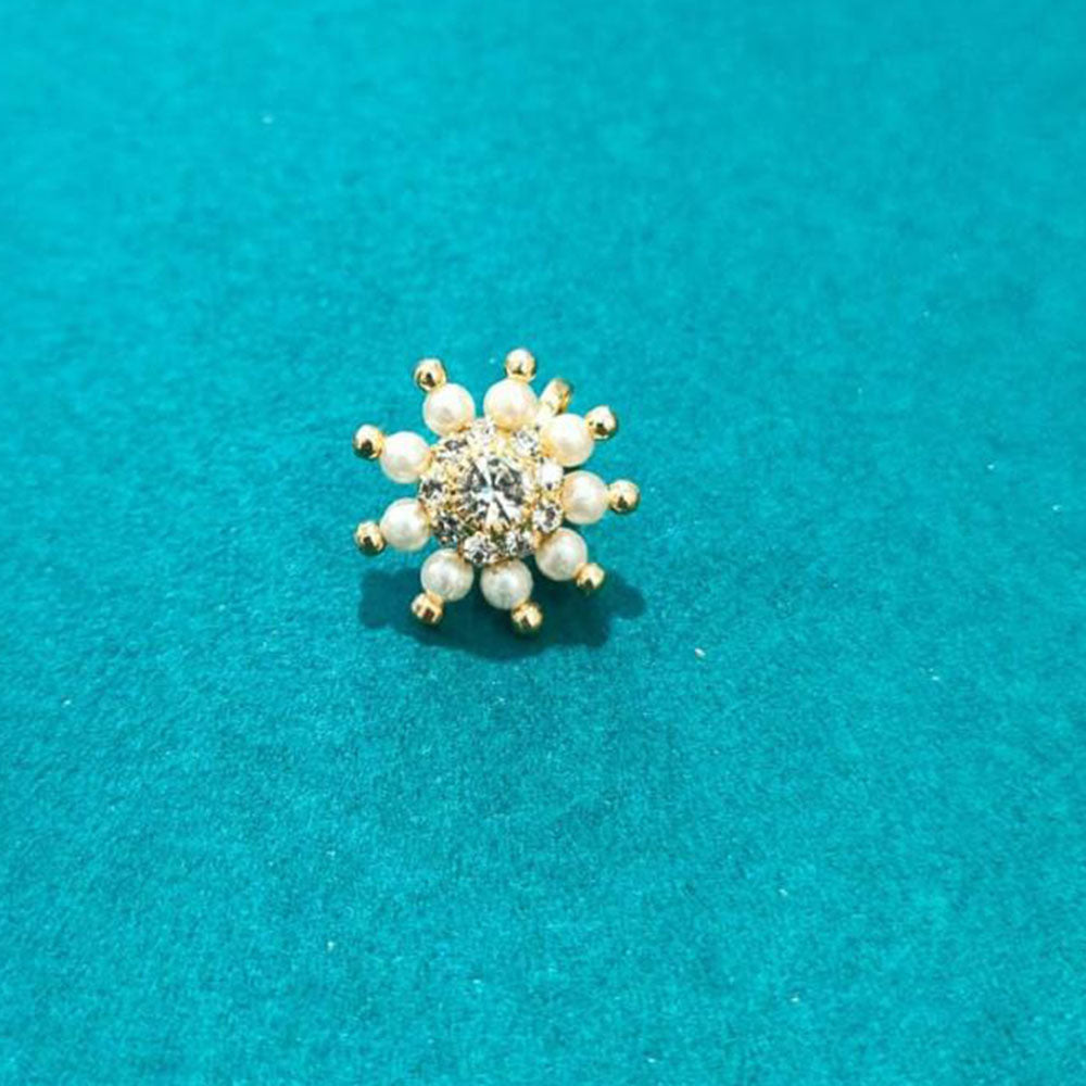 Pooja Bangles Ethnic Charm Pearl Nose Pin