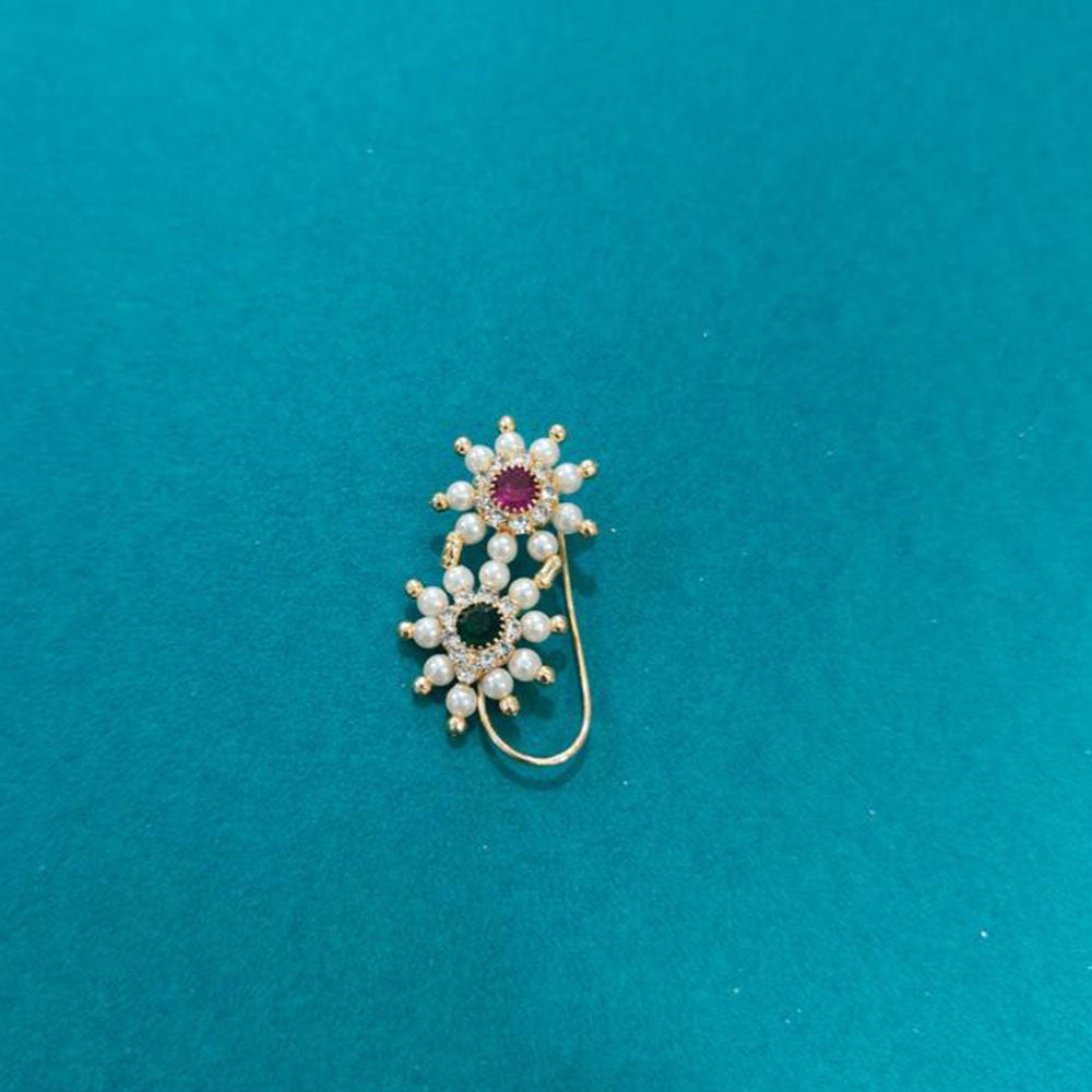 Pooja Bangles Ethnic Charm Pearl Nose Pin