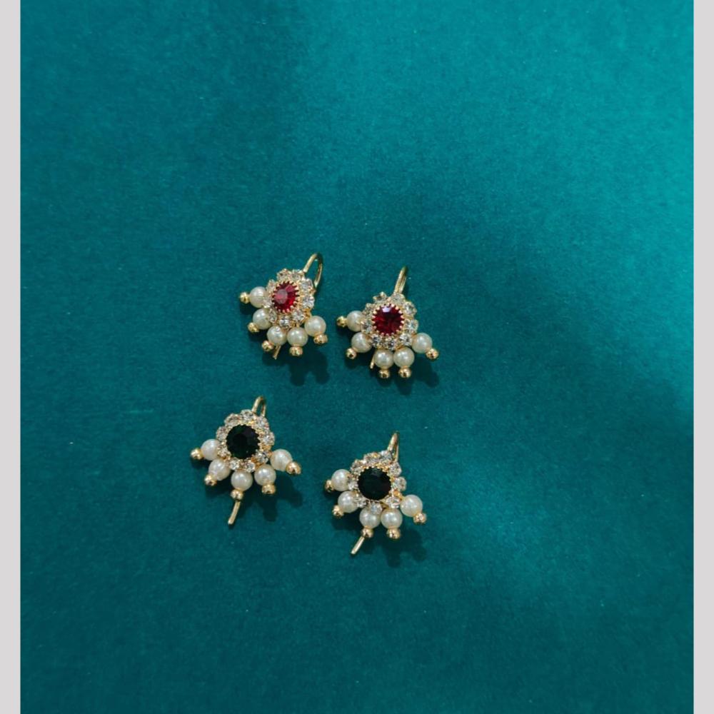 Pooja Bangles Ethnic Charm Pearl Nose Pin