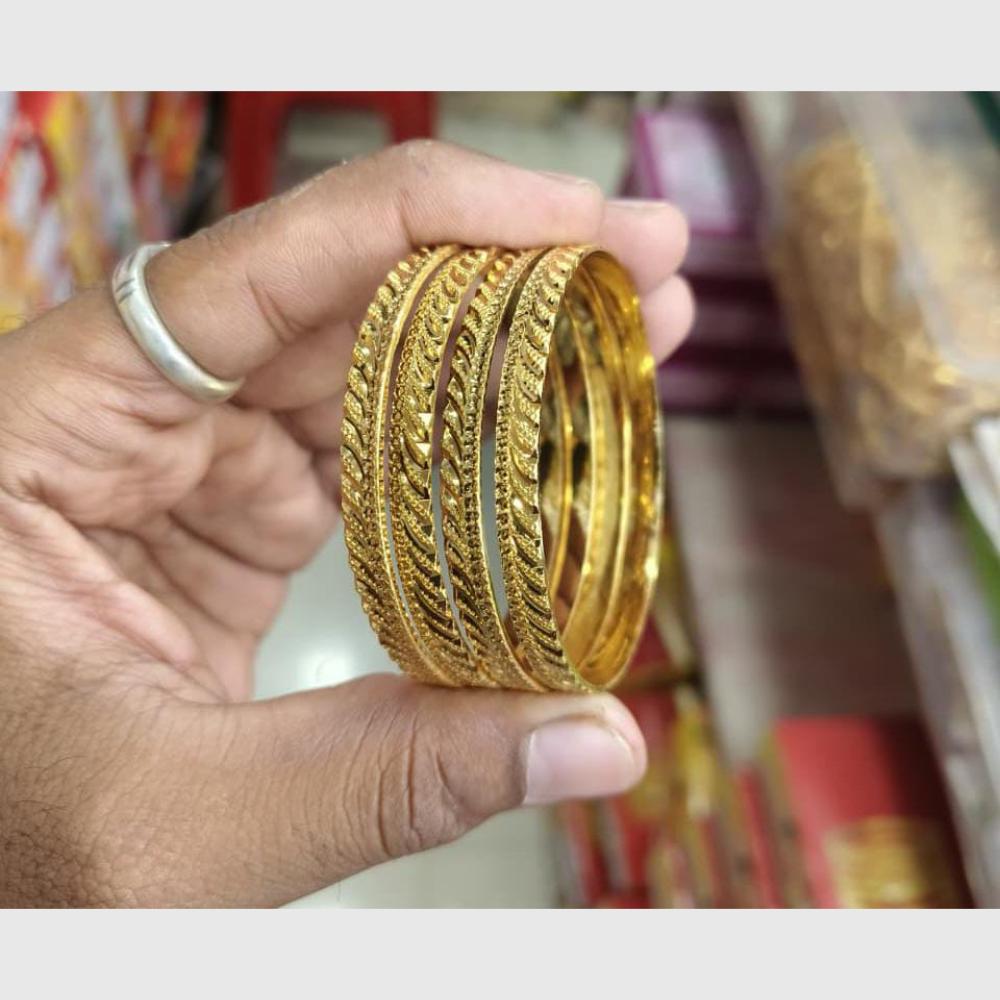 Pooja Bangles Traditional Gold Plated Bangles Set with Elegant Finish for Weddings