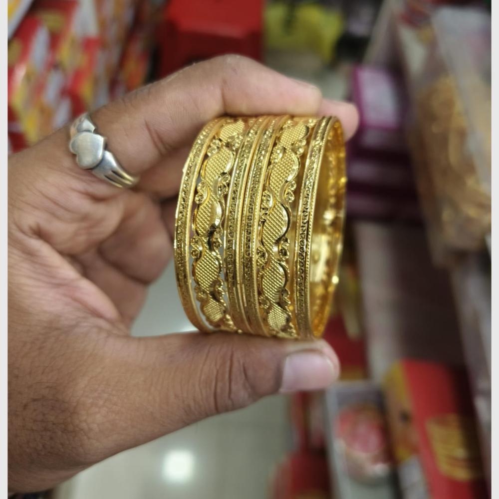 Pooja Bangles Traditional Gold Plated Bangles Set with Elegant Finish for Weddings
