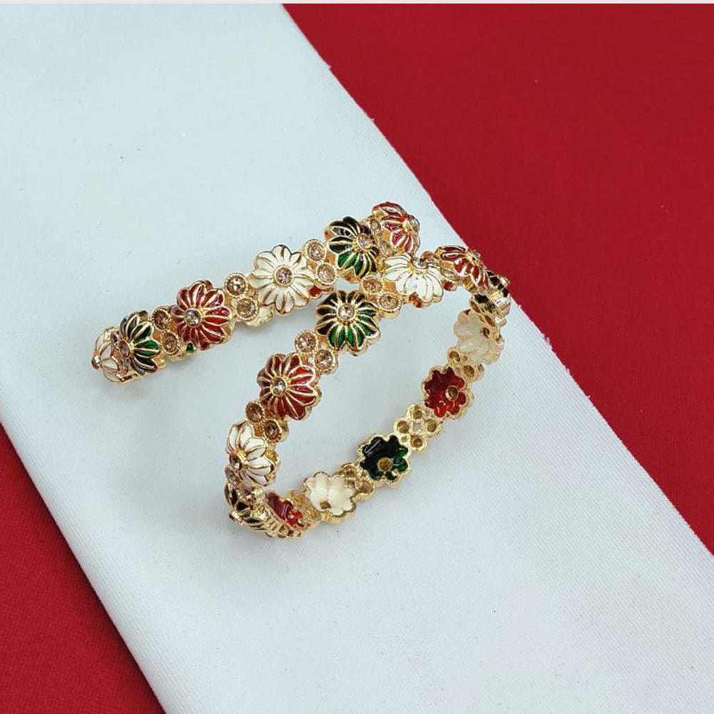 Pooja Bangles Traditional Gold Plated Bangles Set with Elegant Finish for Weddings