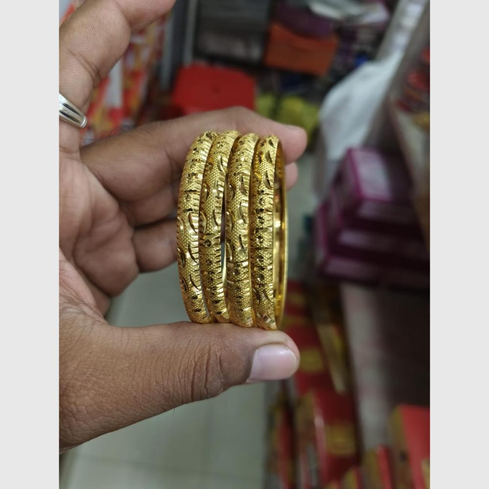 Pooja Bangles Fashionable Gold Bangles Set with Modern Twist for Women