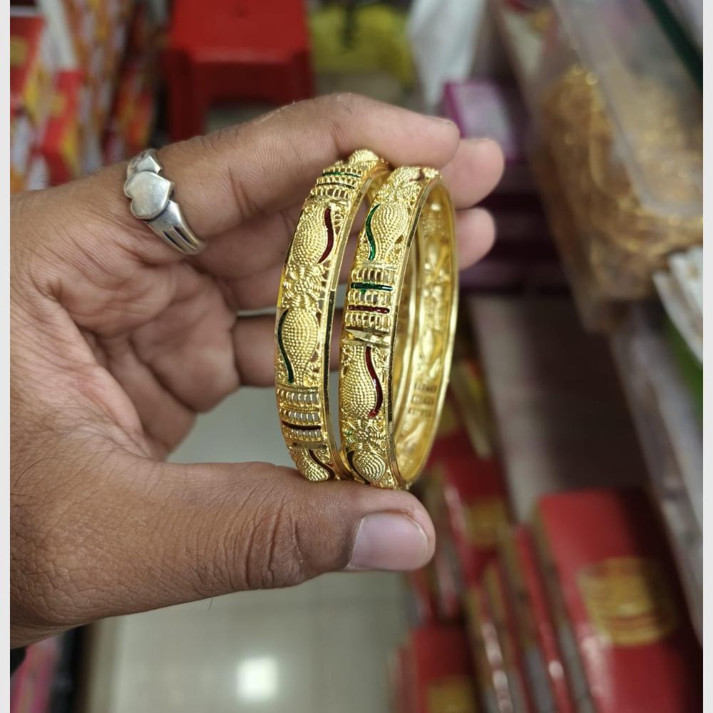 Pooja Bangles Fashionable Gold Bangles Set with Modern Twist for Women