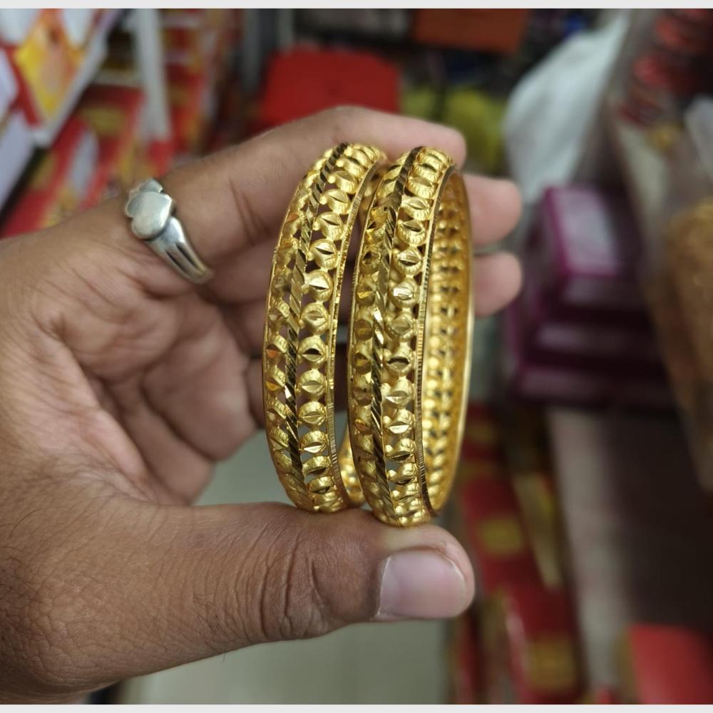Pooja Bangles Fashionable Gold Kada Bangles Set with Modern Twist for Women