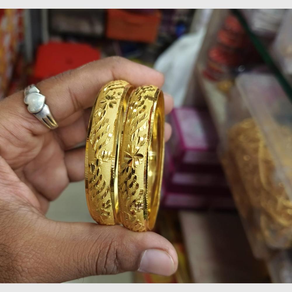 Pooja Bangles Fashionable Gold Kada Bangles Set with Modern Twist for Women