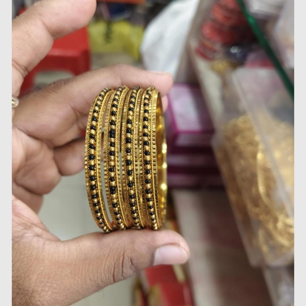 Pooja Bangles Fashionable Gold Bangles Set with Modern Twist for Women