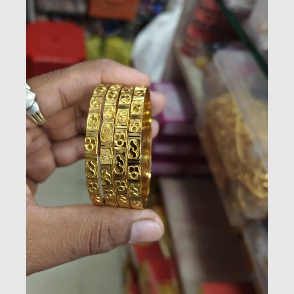 Pooja Bangles Fashionable Gold Bangles Set with Modern Twist for Women
