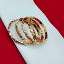 Pooja Bangles Authentic Gold Tone Bangles Set for Bridal, Party, and Cultural Occasions