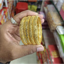 Pooja Bangles Authentic Gold Tone Bangles Set for Bridal, Party, and Cultural Occasions