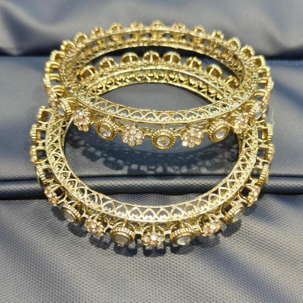 Pooja Bangles Graceful Traditions Kundan Stone Bangles Set