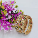 Pooja Bangles Heritage Glam Pota Stone And Kundan Bangles Set