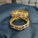 Pooja Bangles Royal Kundan Stone Meenakari Bangles Set