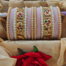 Pooja Bangles Trendy Velvet Bangles Set With Pota And Pearl Work Perfect For Festive And Casual Wear