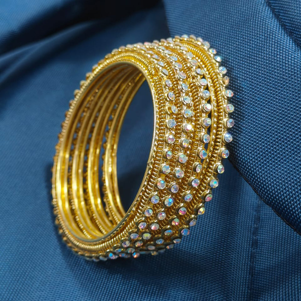 Pooja Bangles Traditional Crystal Stone Bnagles Set For All Wedding Occassions