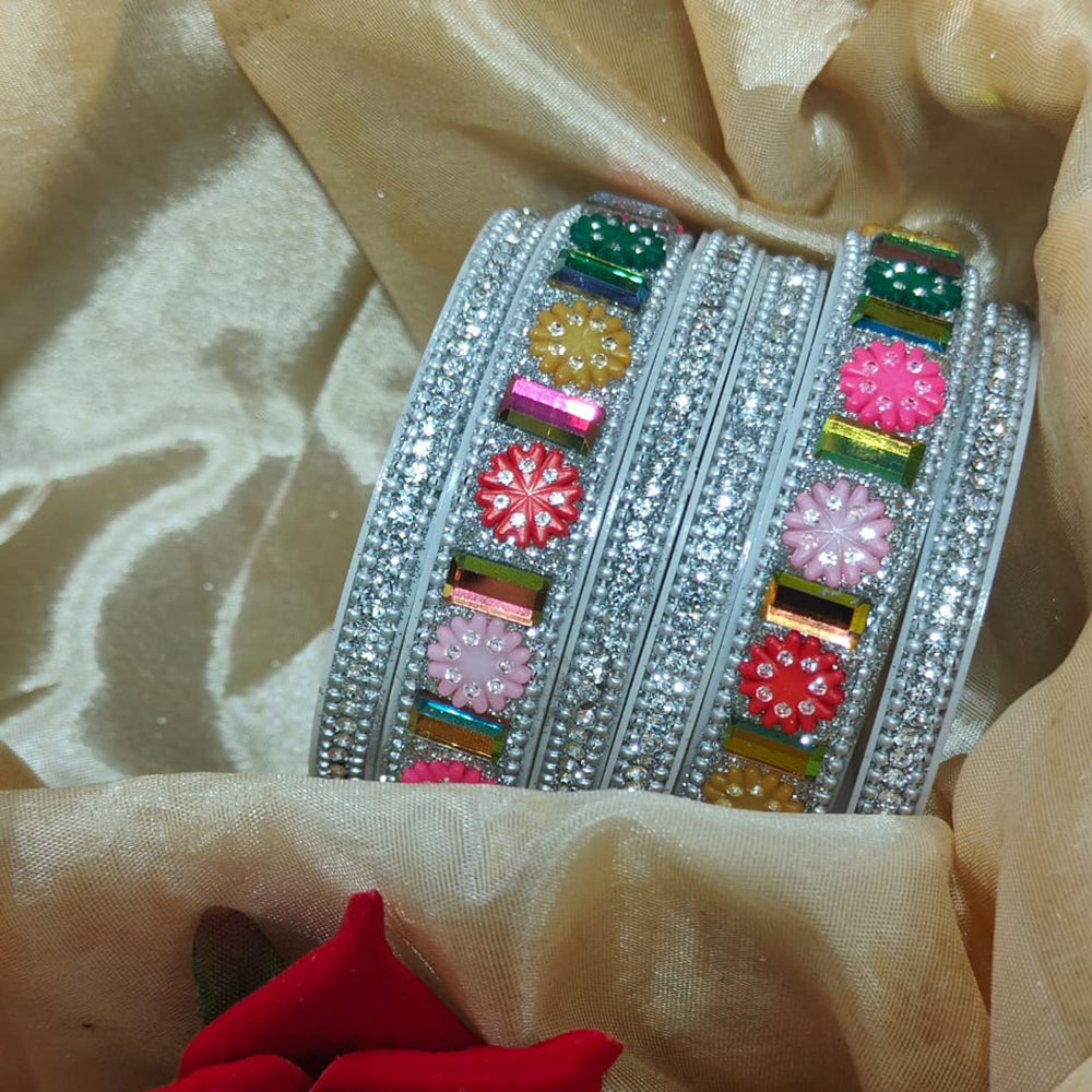 Pooja Bangles Dazzling Crystal And Pearl Bangles Set For All Occassions