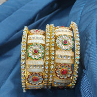 Pooja Bangles Beautiful Kundan Kada Bangles Set Perfect For Women For Special Occassions
