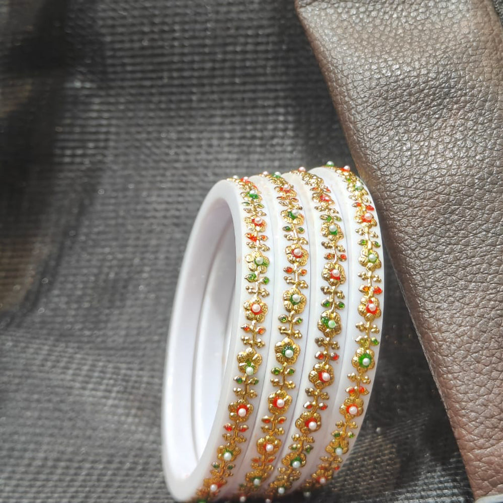 Pooja Bangles Traditional Plastic Bangles Set Bright, Lightweight Bangles for Wedding and Festivals
