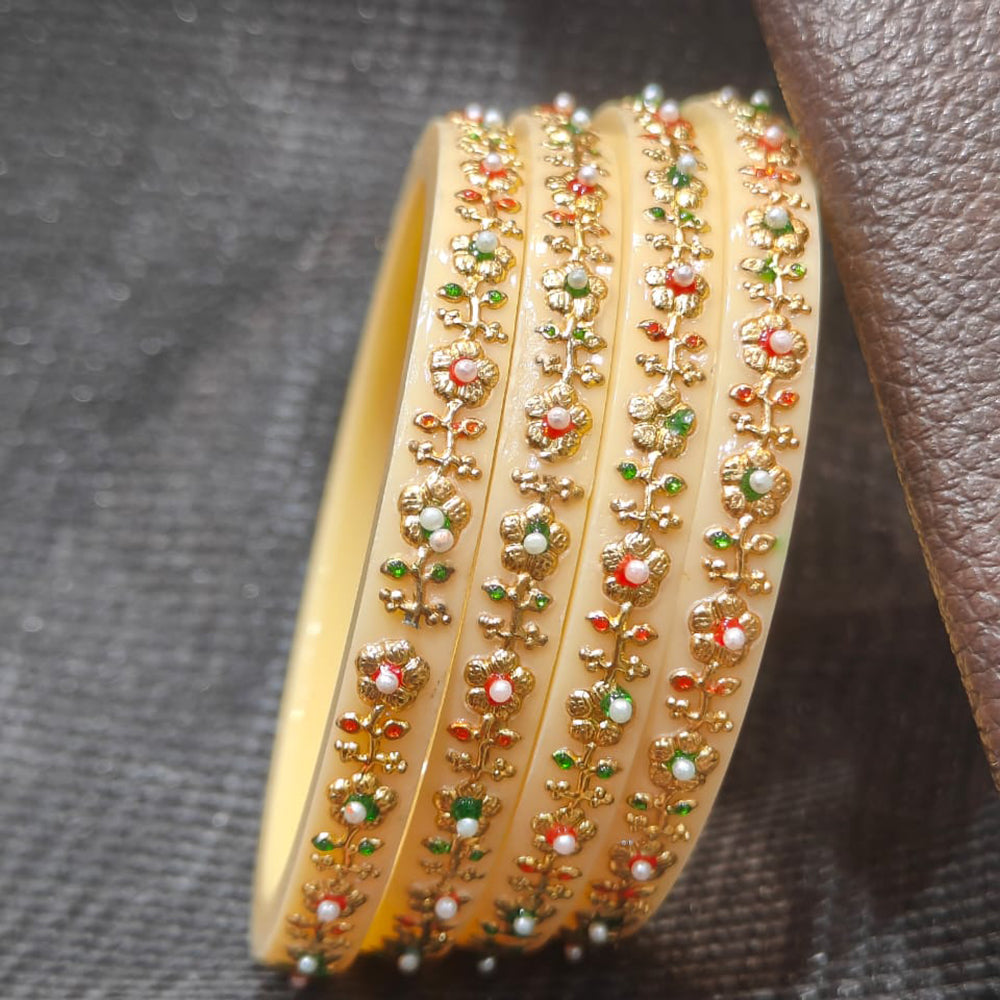 Pooja Bangles Traditional Plastic Bangles Set Bright, Lightweight Bangles for Wedding and Festivals