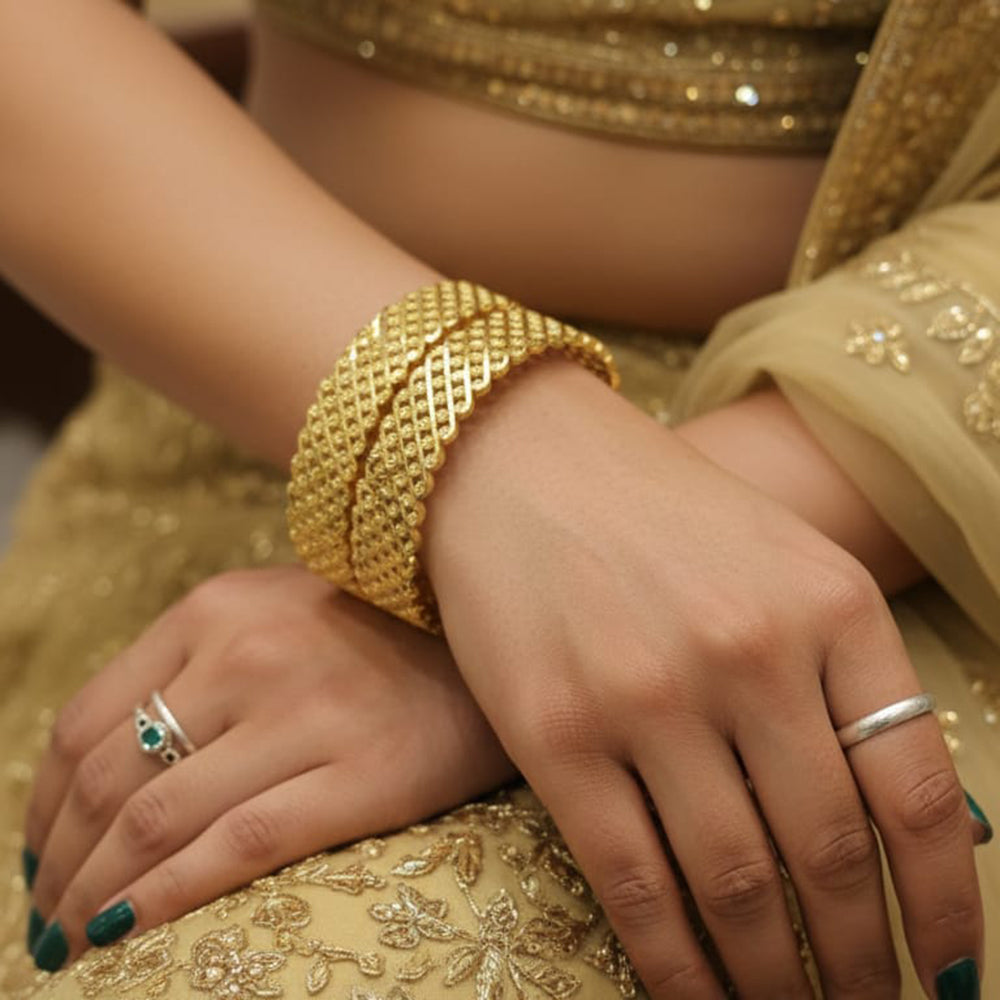 Pooja Bangles Traditional Gold Kada Bangles Set For All Occasions