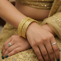 Pooja Bangles Traditional Gold Kada Bangles Set For All Occasions