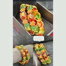Pooja Bangles Designer Austrian Stone And Meenakari Bangles Set  