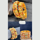 Pooja Bangles Designer Austrian Stone And Meenakari Bangles Set  