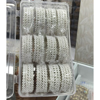 Pooja Bangles Premium Pearl Embellished Bangles Set