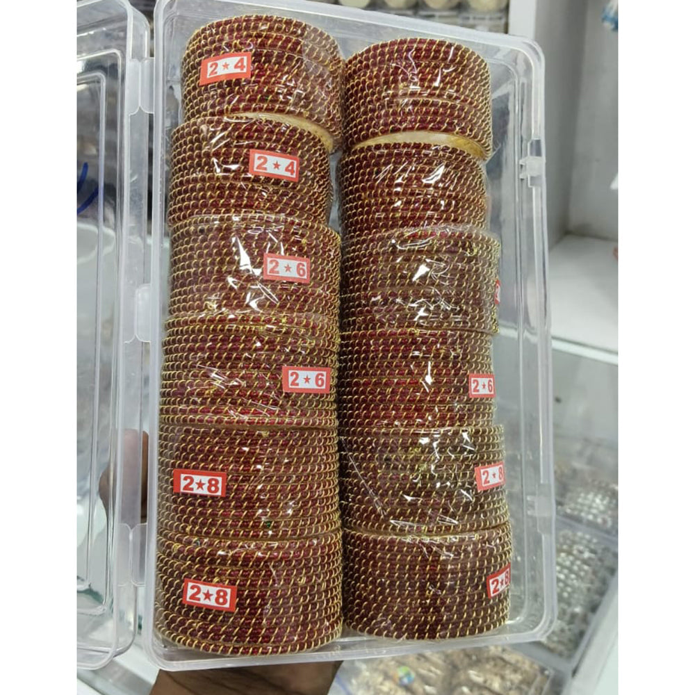 Pooja Bangles Premium Pearl Embellished Bangles Set