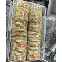 Pooja Bangles Premium Pearl Embellished Bangles Set