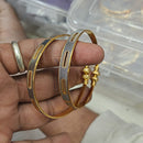 Pooja Bangles Dual-Tone Stylish Patterned Openable Bangles Set