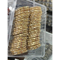 Pooja Bangles Rajwadi Look Kundan Stone And Meenakari Bangles Set