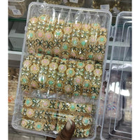 Pooja Bangles Premium Kundan And Austrian Stone Meenakari Bangles Set