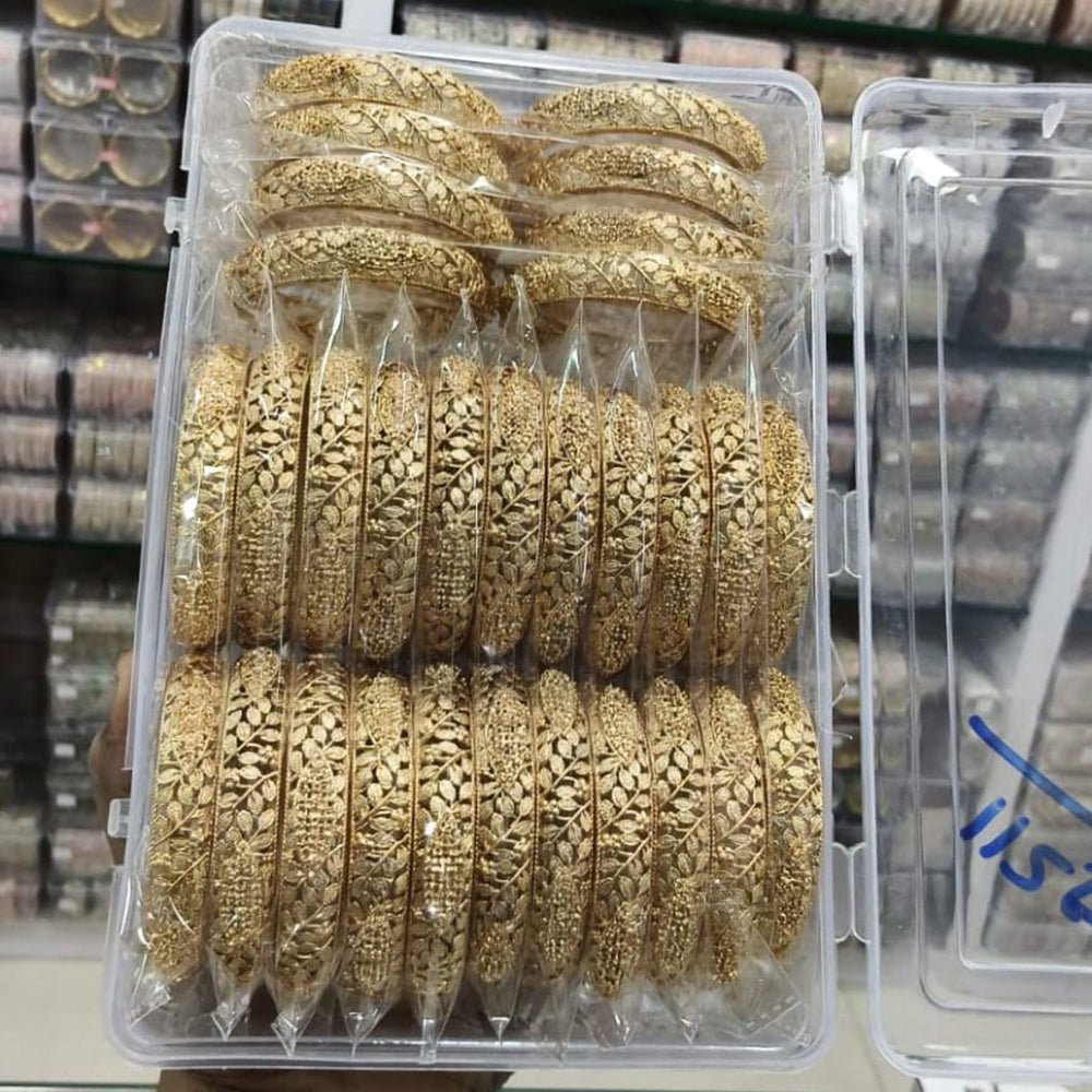 Pooja Bangles Elegant Leaf Design Bangles Set