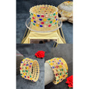 Pooja Bangles Graceful Pota Stone And Austrian Stone  Bangles Set